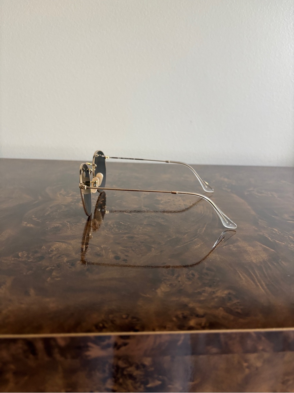 Ray-Ban Gold Frame Black Lens Round Sunglasses - Picture 5 of 8